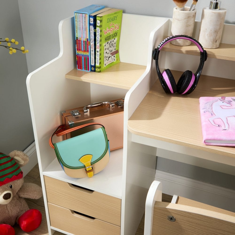 Scribbly Study Desk Set White