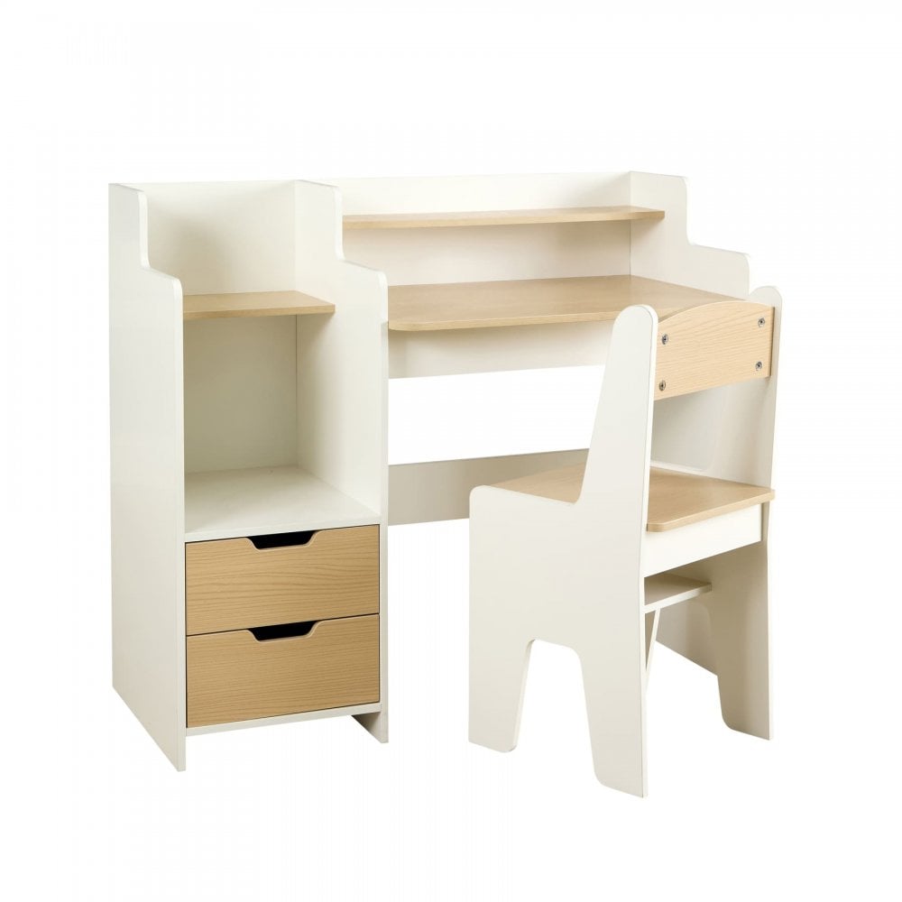 Scribbly Study Desk Set White