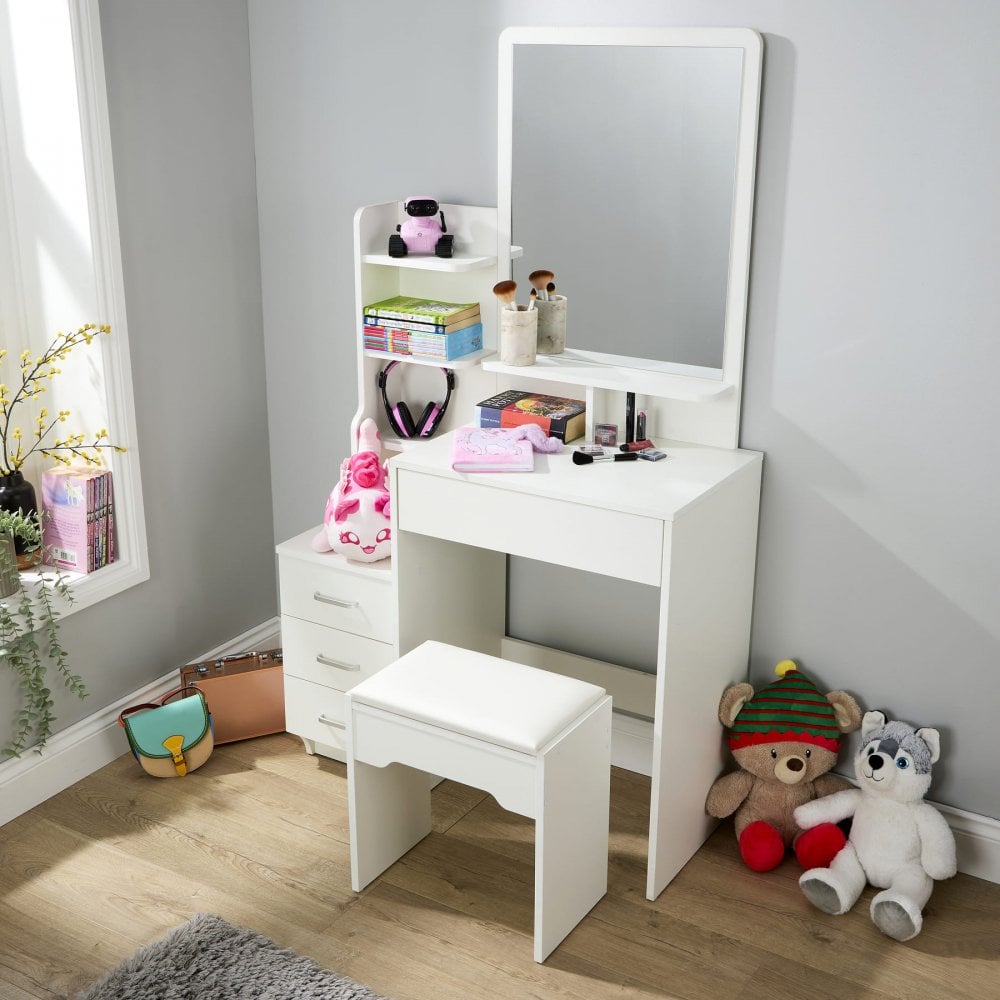 Arlo White Dressing Table Set