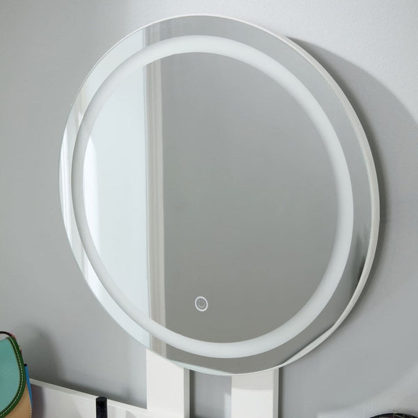 Nova White Dressing Table with LED Touch Mirror