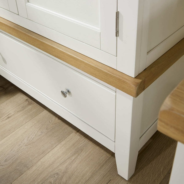 Easton White 2 Door Wardrobe with Storage Drawer