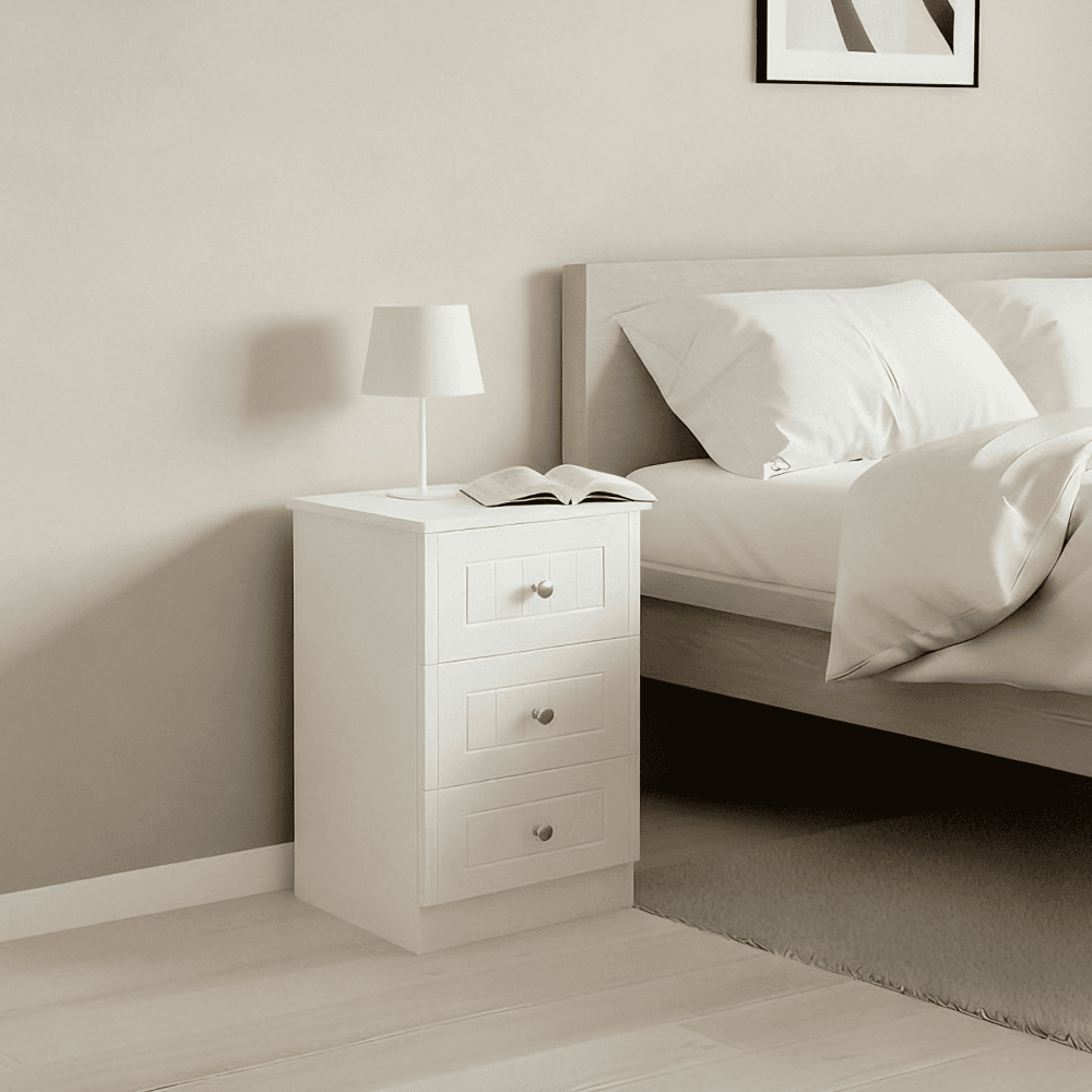 Mila 3 Drawer Bedside