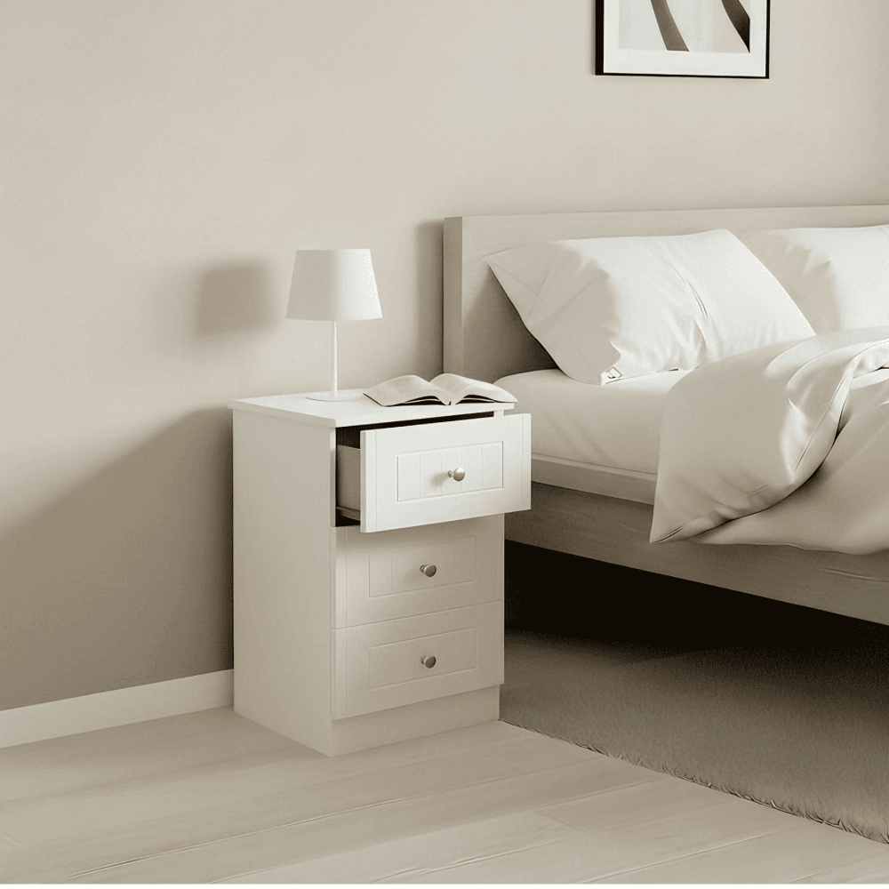 Mila 3 Drawer Bedside