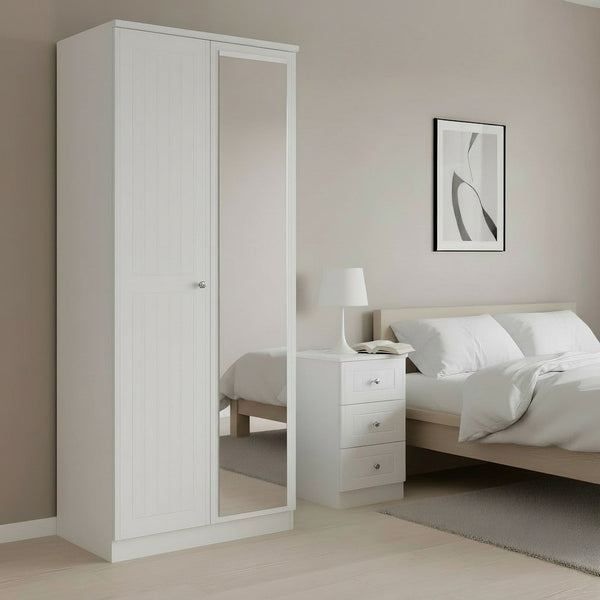 Mila 2 Door Mirrored Wardrobe