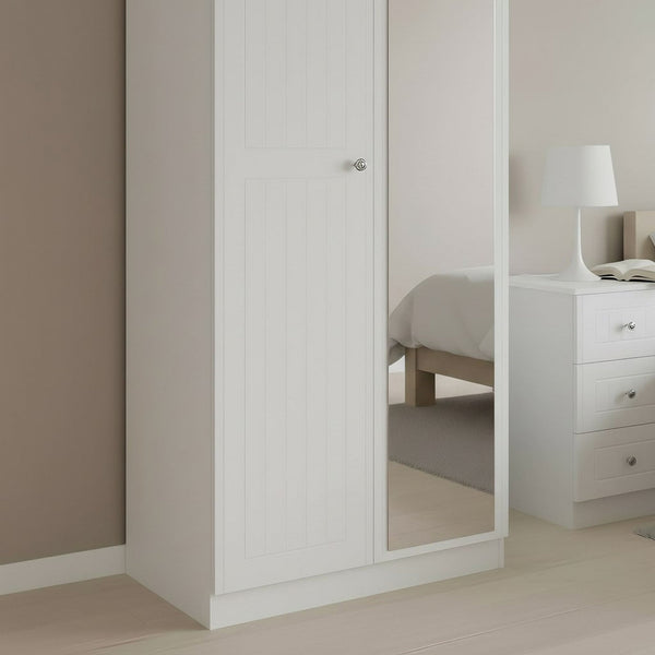 Mila 2 Door Mirrored Wardrobe