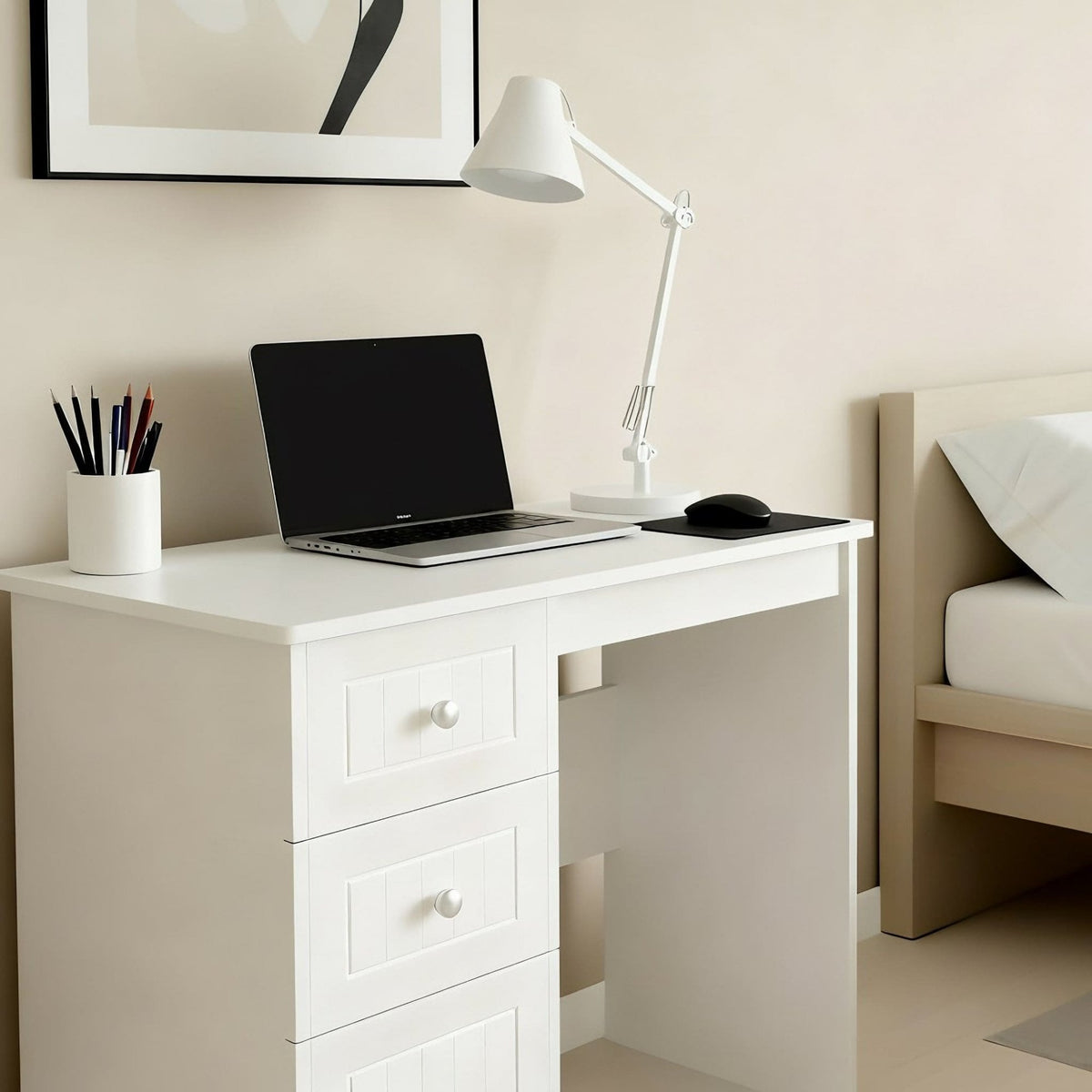 Mila Dressing Table with 3 Drawers
