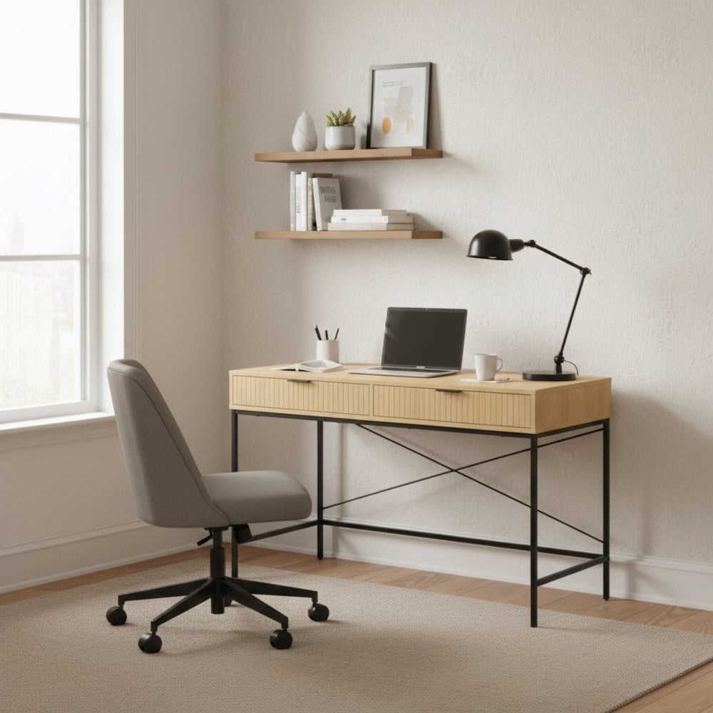 Wisbech Industrial 2 Drawer Study Desk