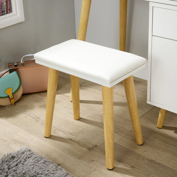 Forta Dressing Table & LED Framed Mirror White