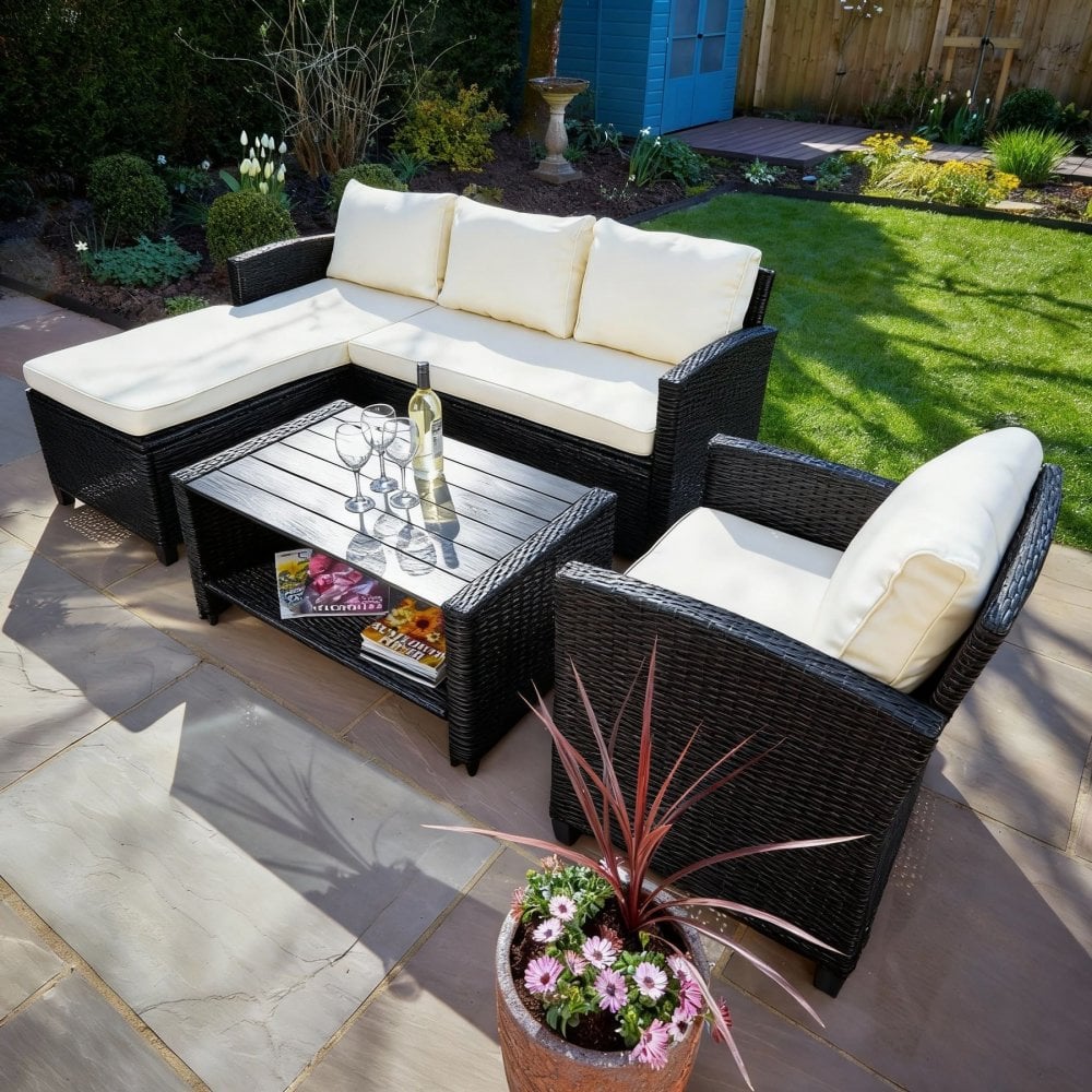 Trapani 4 Piece Rattan Outdoor Furniture Set