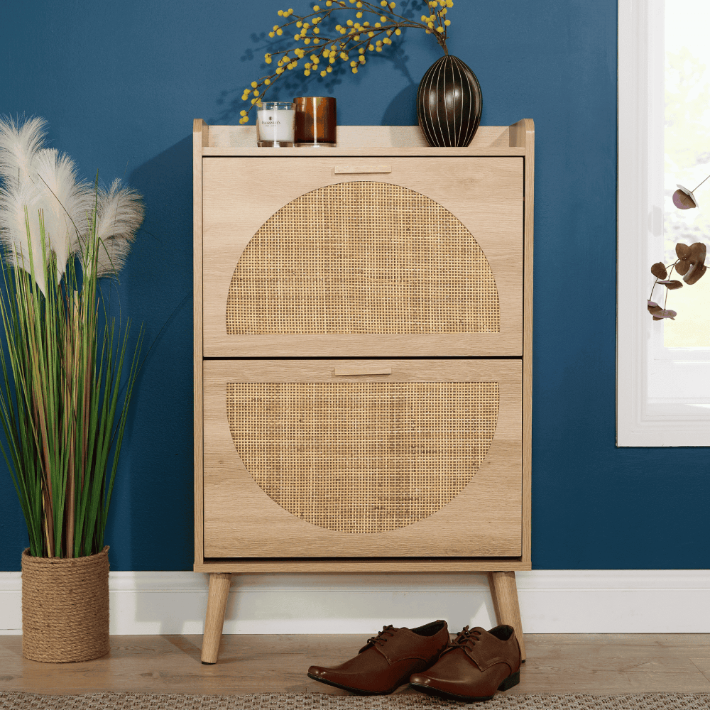 Astbury 2 Rattan Door Shoe Cabinet