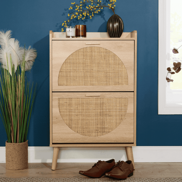 Astbury 2 Rattan Door Shoe Cabinet