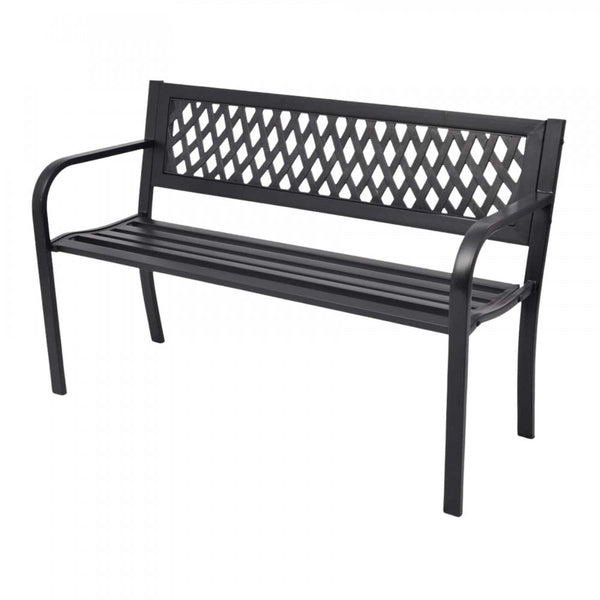 Lara Lattice Design Metal Garden Bench