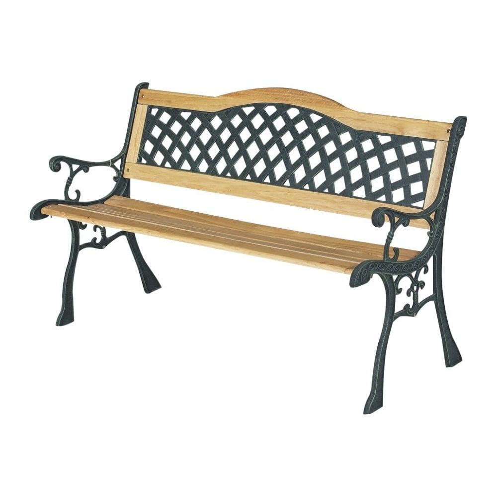 Lorien Wooden Verdigris Garden Bench