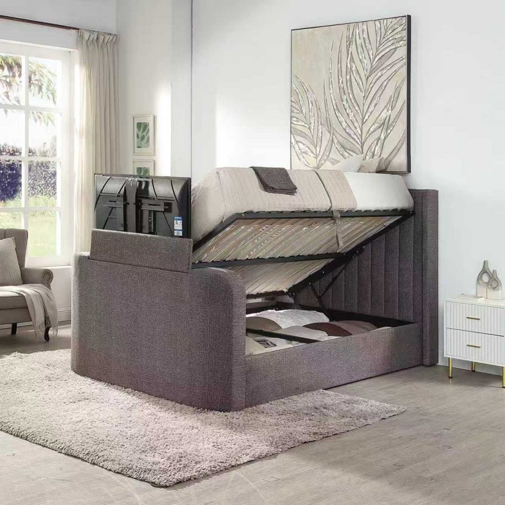 Riviera King Size TV Ottoman Bed