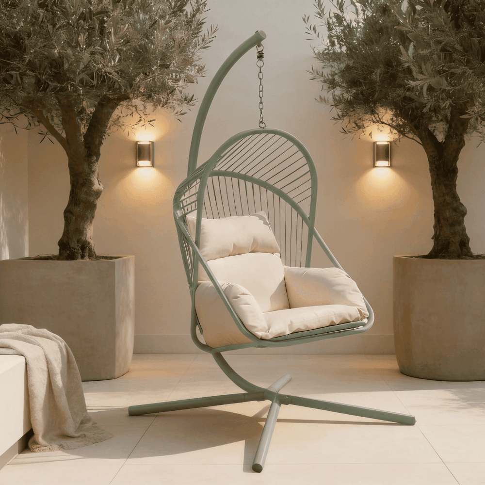 Capri Sage Green Hanging Egg Chair