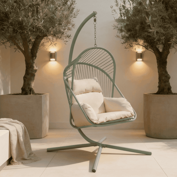 Capri Sage Green Hanging Egg Chair