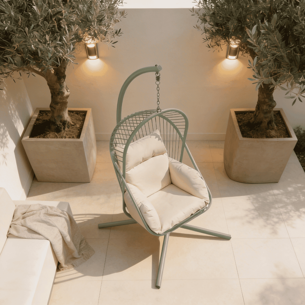 Capri Sage Green Hanging Egg Chair