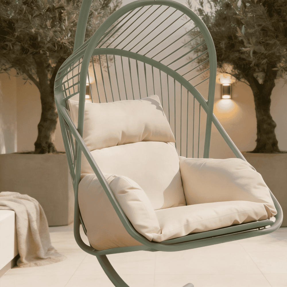 Capri Sage Green Hanging Egg Chair