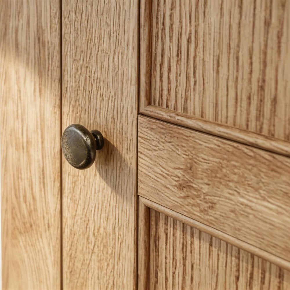 Holcombe Single Door Smoked Oak Larder Unit Fully Assembled