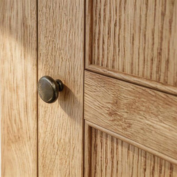 Holcombe Single Door Smoked Oak Larder Unit Fully Assembled