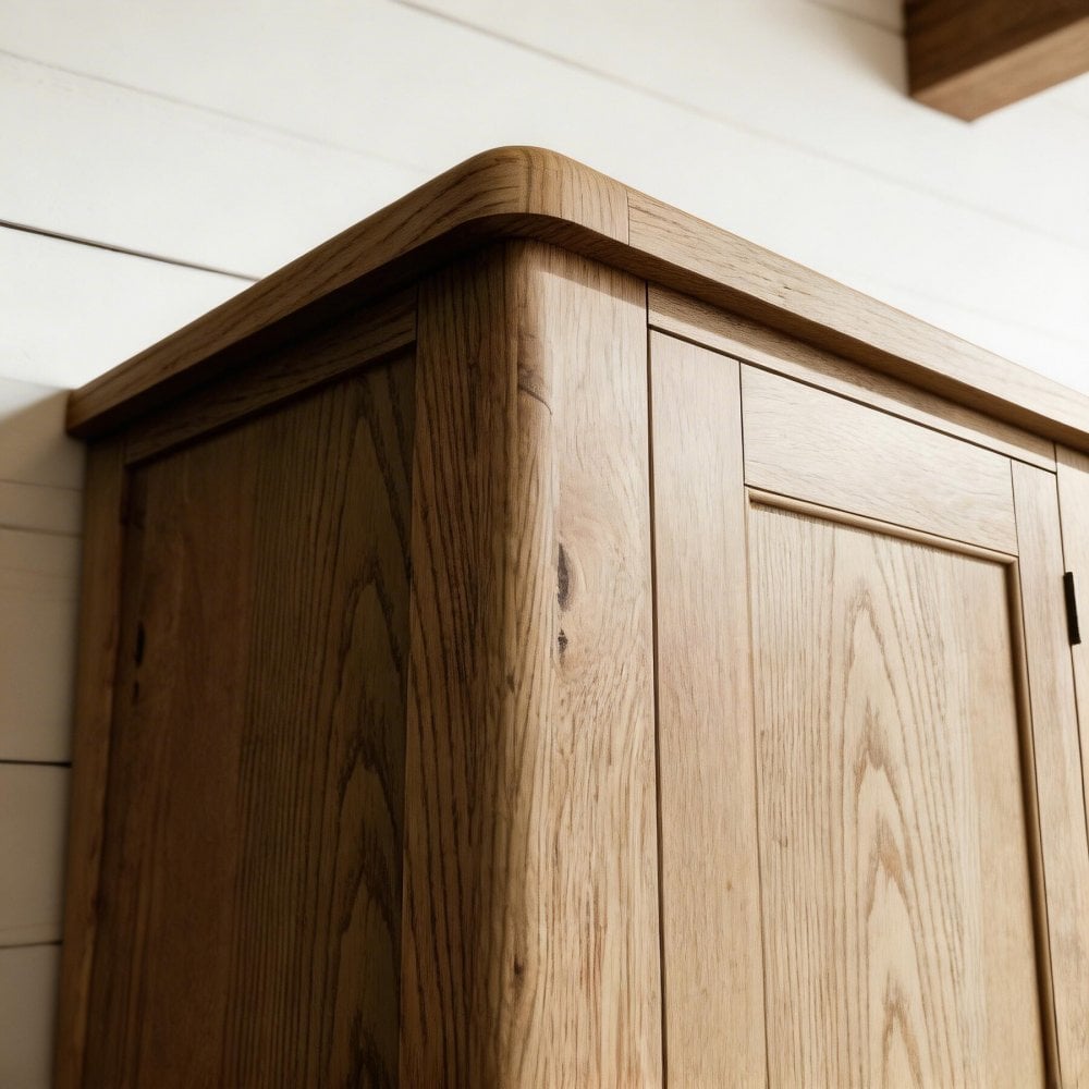 Holcombe Single Door Smoked Oak Larder Unit Fully Assembled