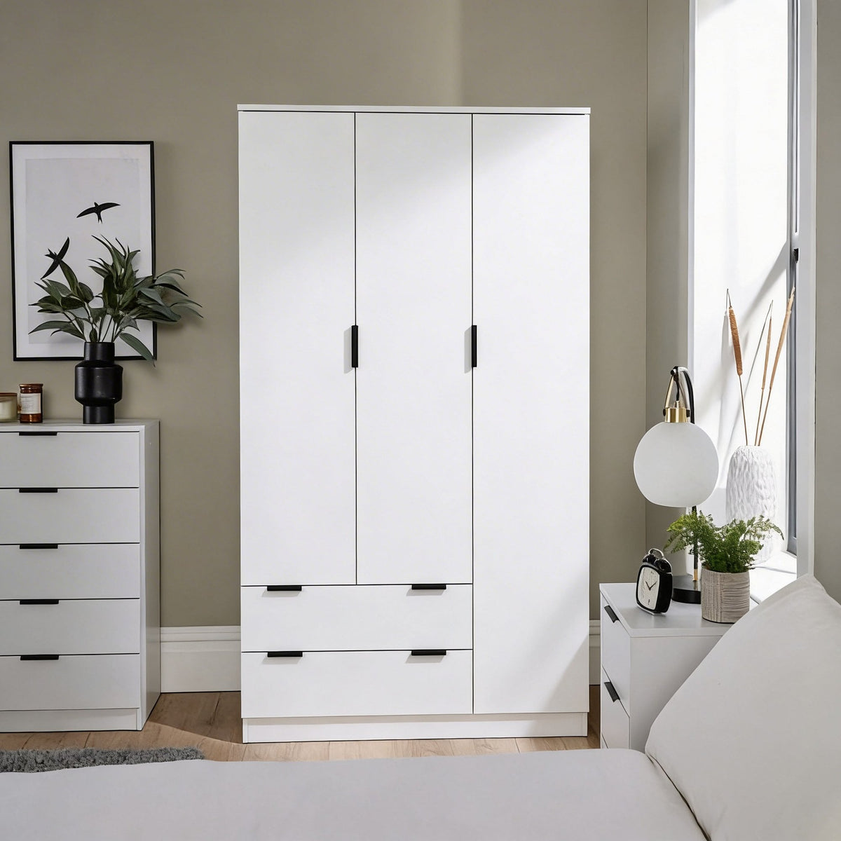 Phoenix 3 Door Wardrobe with Drawers