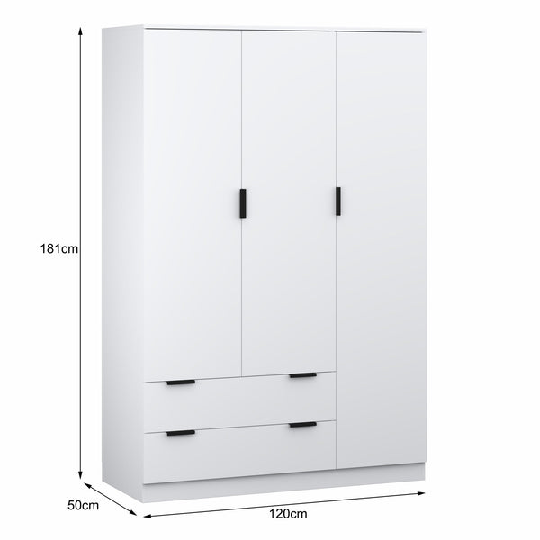 Phoenix 3 Door Wardrobe with Drawers