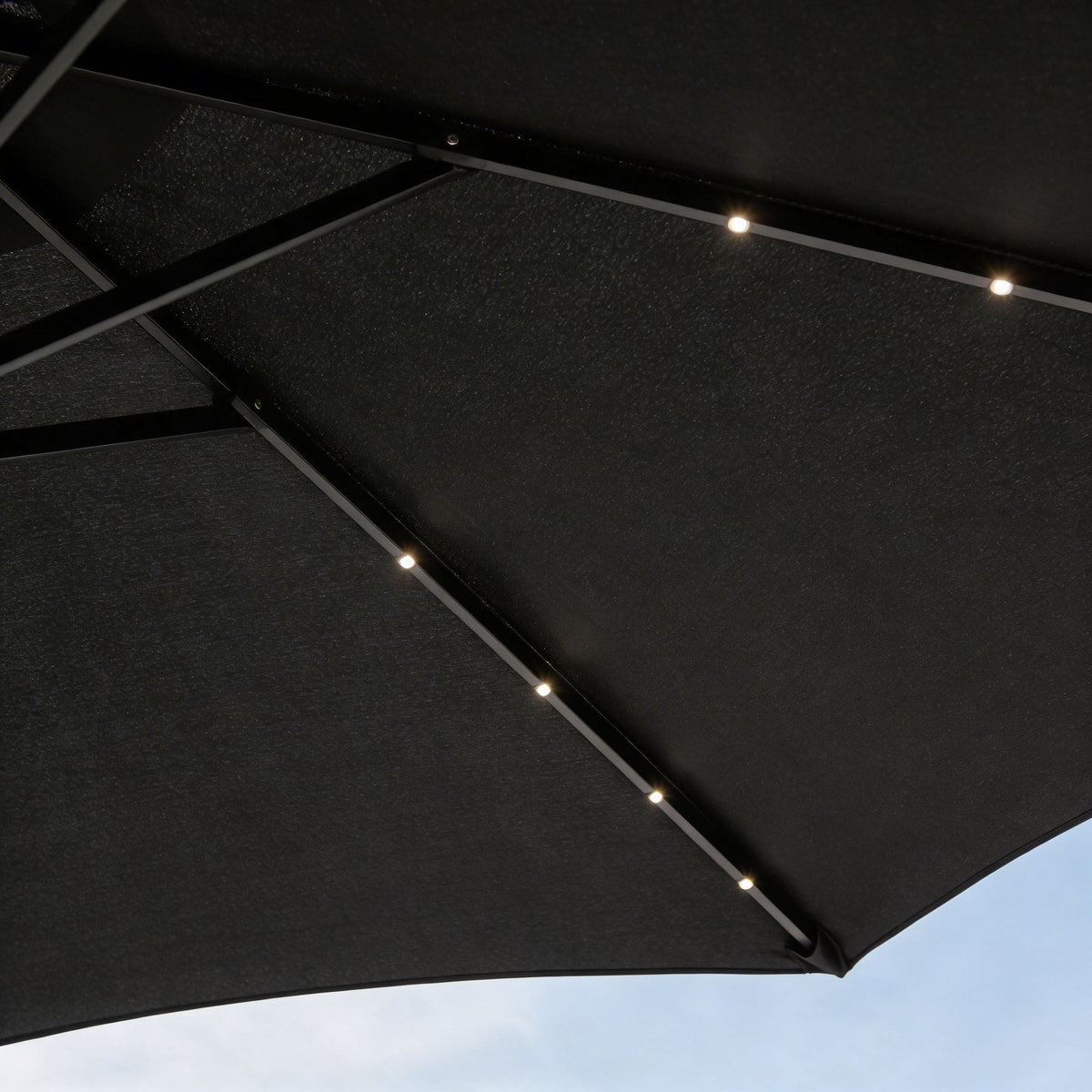 Palmera LED Overhanging Cantilever 3m Grey Parasol