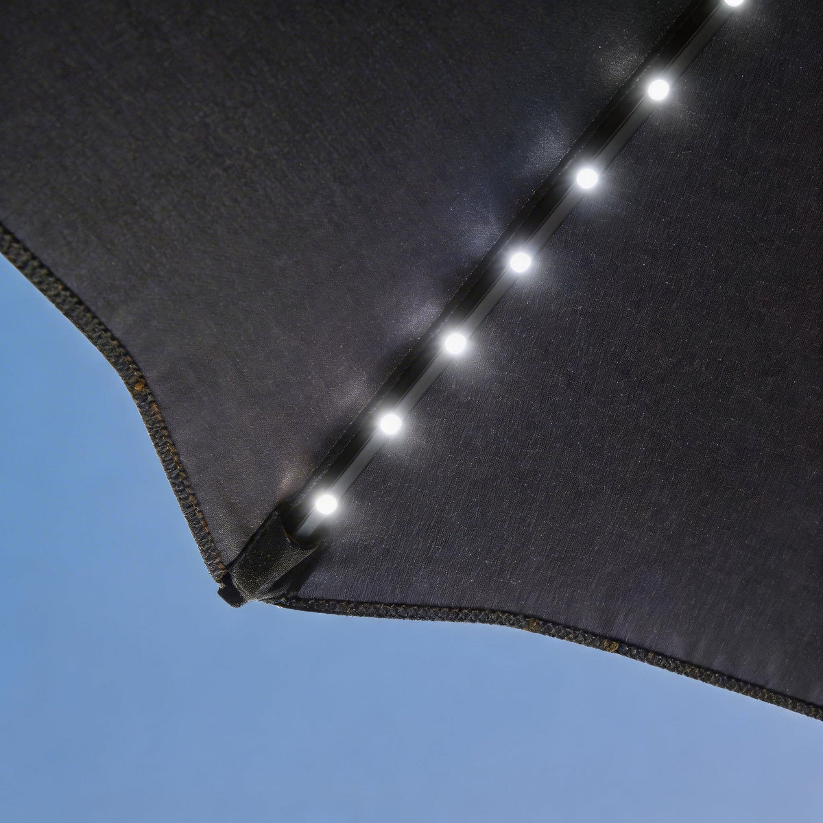Soletta Multi Coloured LED Crank 3m Grey Parasol