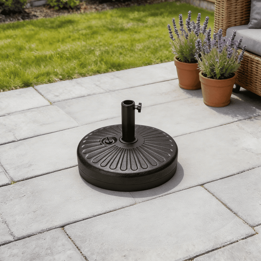 Basque Black Plastic Parasol Base