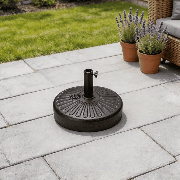 Basque Black Plastic Parasol Base