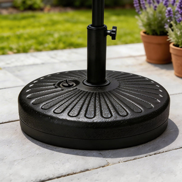 Basque Black Plastic Parasol Base