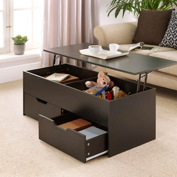Bruges Lift Up Coffee Table with 2 Storage Drawers