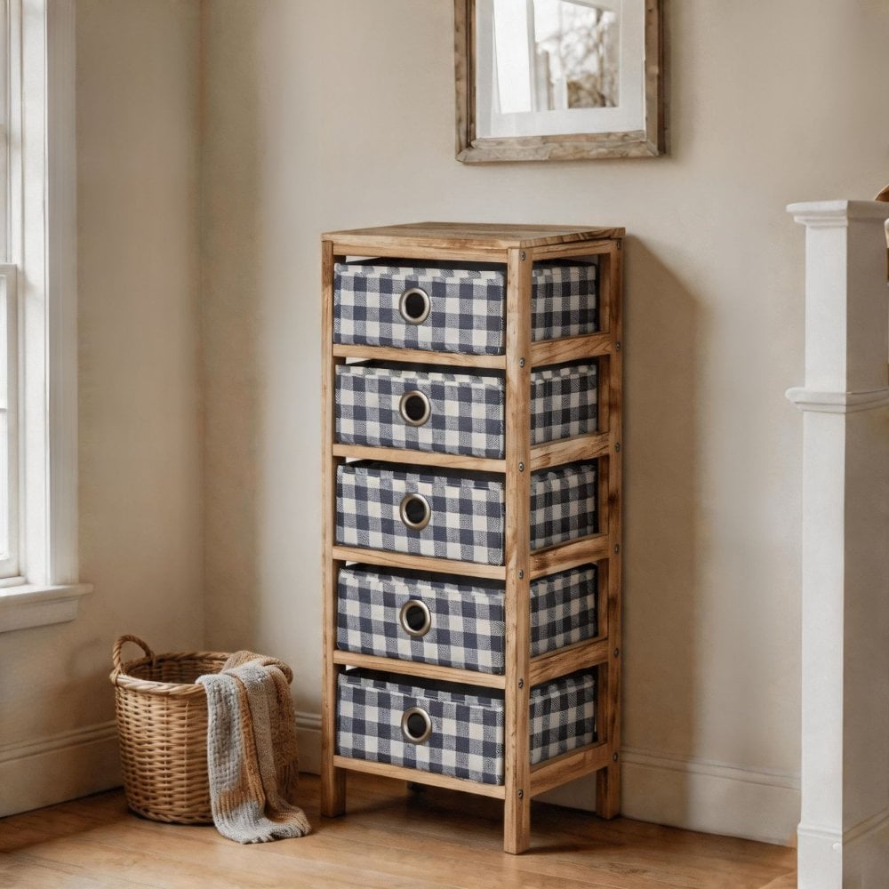 Weybourne Fabric 5 Drawer Storage