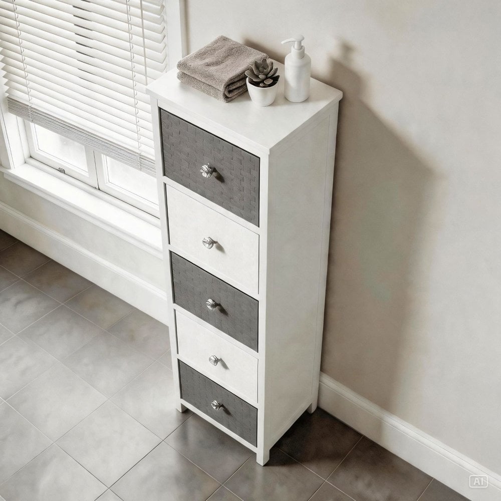 Crystal 5 Drawer Wooden Drawers