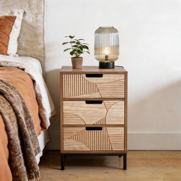 Reedham 3 Drawer Bedside