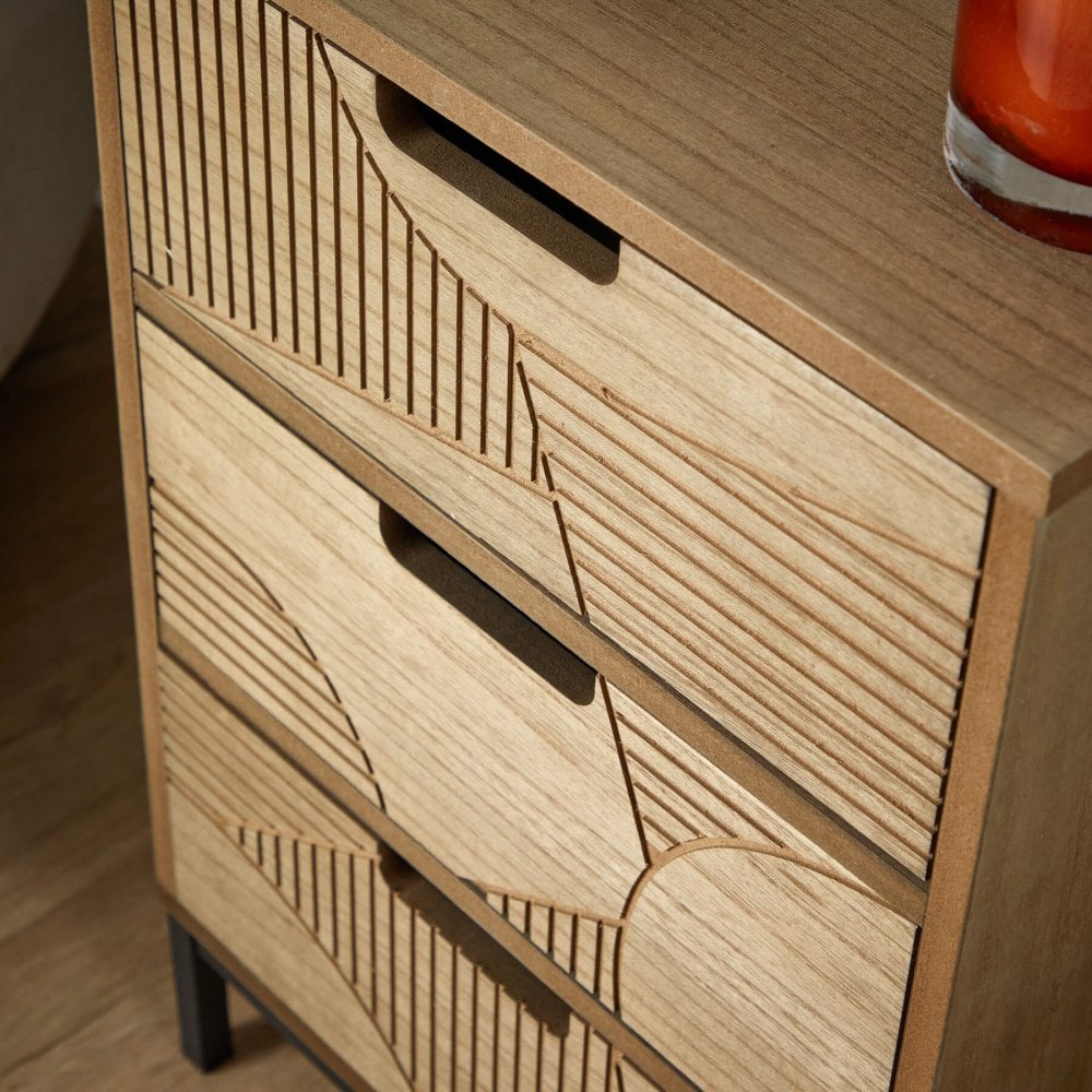 Reedham 3 Drawer Bedside