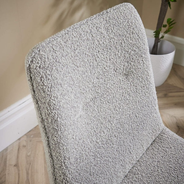 Ashford Boucle Dining Chairs with Metal Legs - Set of 4