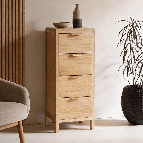 Freya Natural Storage Drawers & Metal Handles