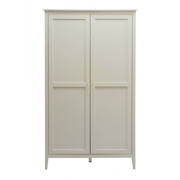 Grace Greige 2 Door Wardrobe with Gold Handles