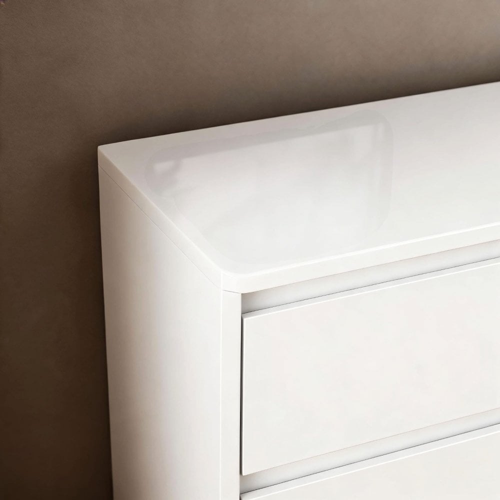 Ardenza White High Gloss Chest of 6 Drawers