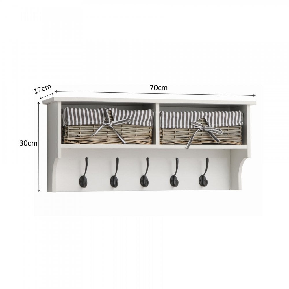 Radcliffe White Wall Mounted Storage Unit