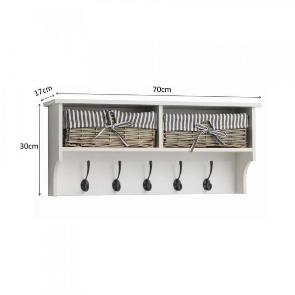 Radcliffe White Wall Mounted Storage Unit