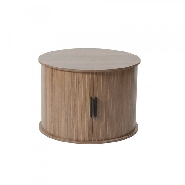 Grova Round Coffee Table with Tambour Doors