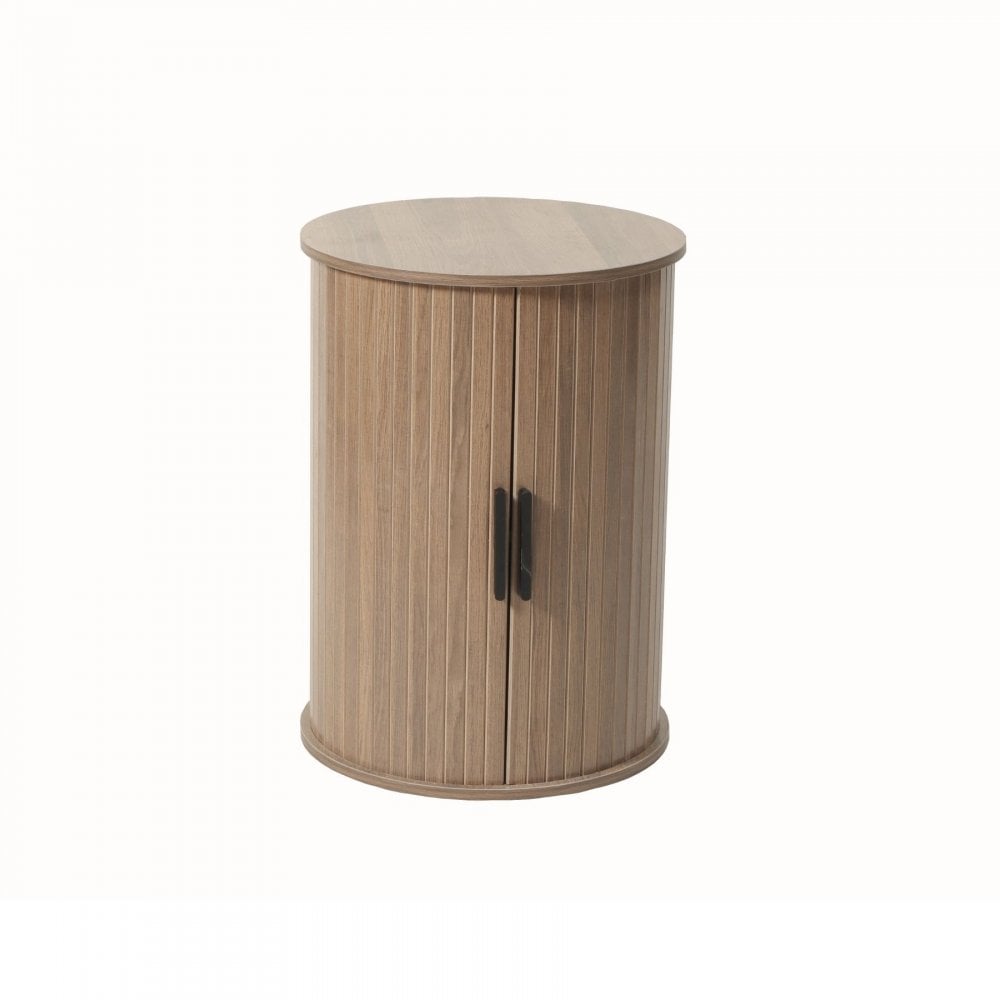 Grova Tall Side Table with Tambour Doors