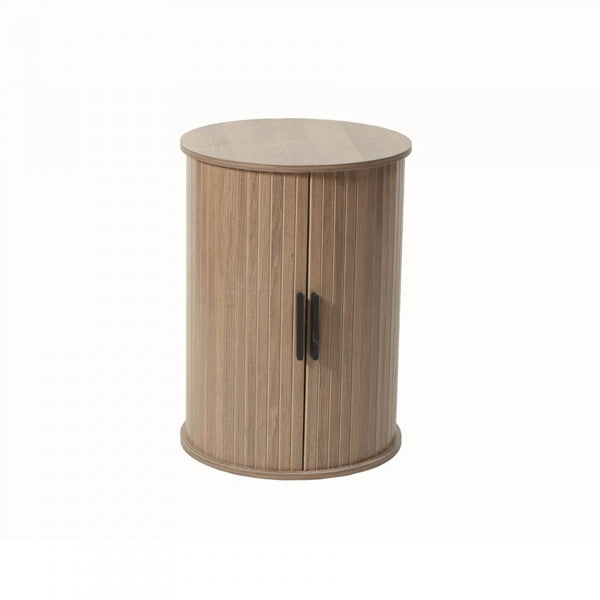 Grova Tall Side Table with Tambour Doors