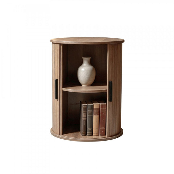 Grova Tall Side Table with Tambour Doors