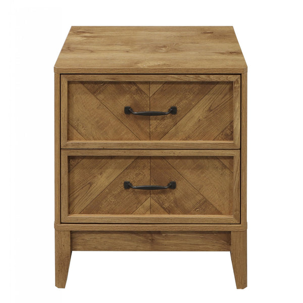 Harrington Herringbone 2 Drawer Bedside