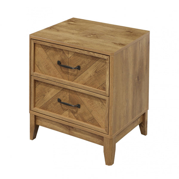 Harrington Herringbone 2 Drawer Bedside