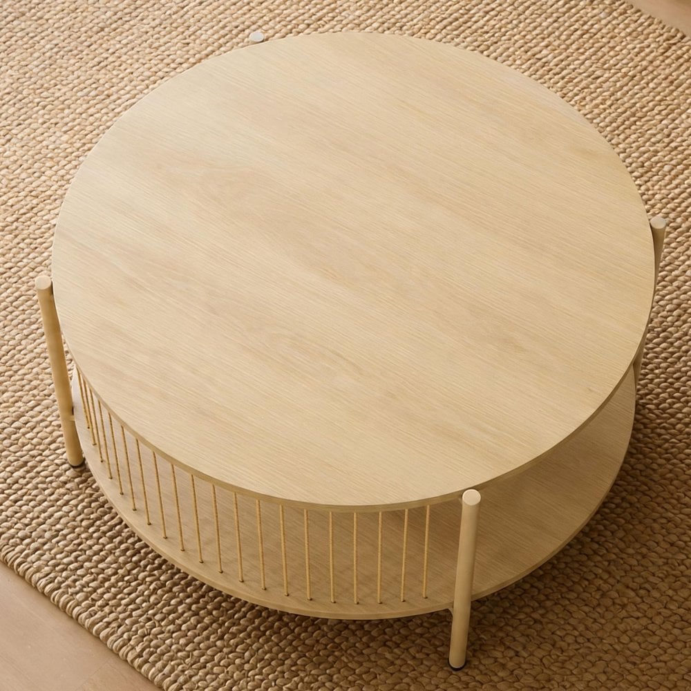 Tuxford Rope Framed Wooden Coffee Table